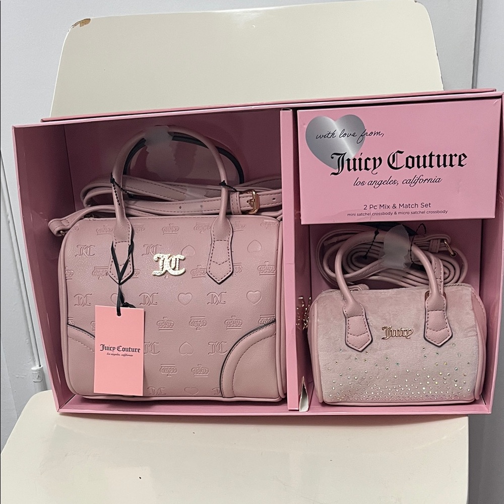 Juicy Couture Blush Pink Satchel Set